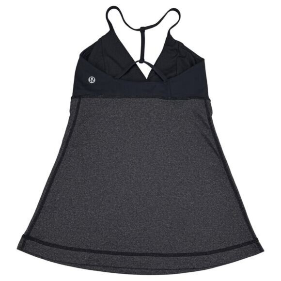 Lululemon Pranayama Low Support Shelf Bra Activewear Tank In Black / Gray Size 2 - Picture 4 of 6